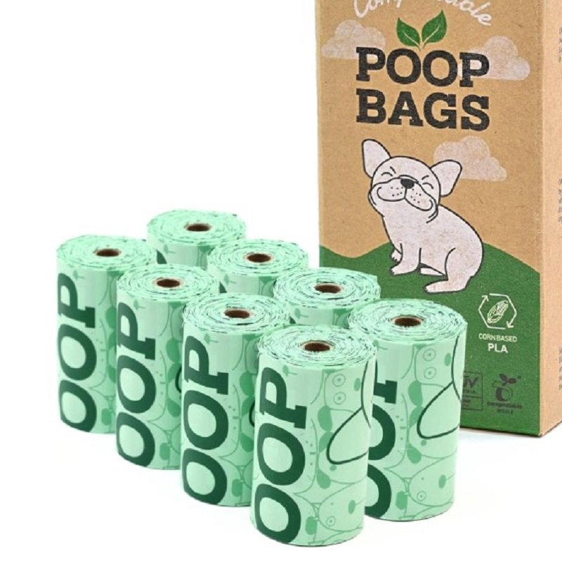  100% Certified Household Compostable Dog Waste Bags-OK Compost and Seedlings,Thick Leak Proof,Bio-B