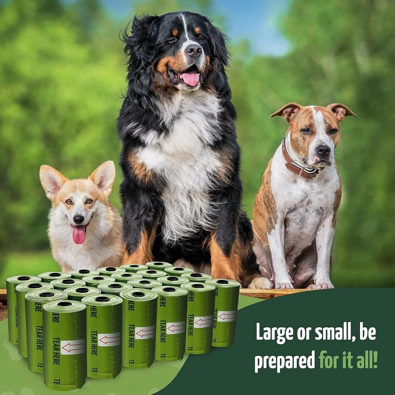  Biodegradable Dog Waste Bags - Green Oxidized Biodegradable Waste Disposal