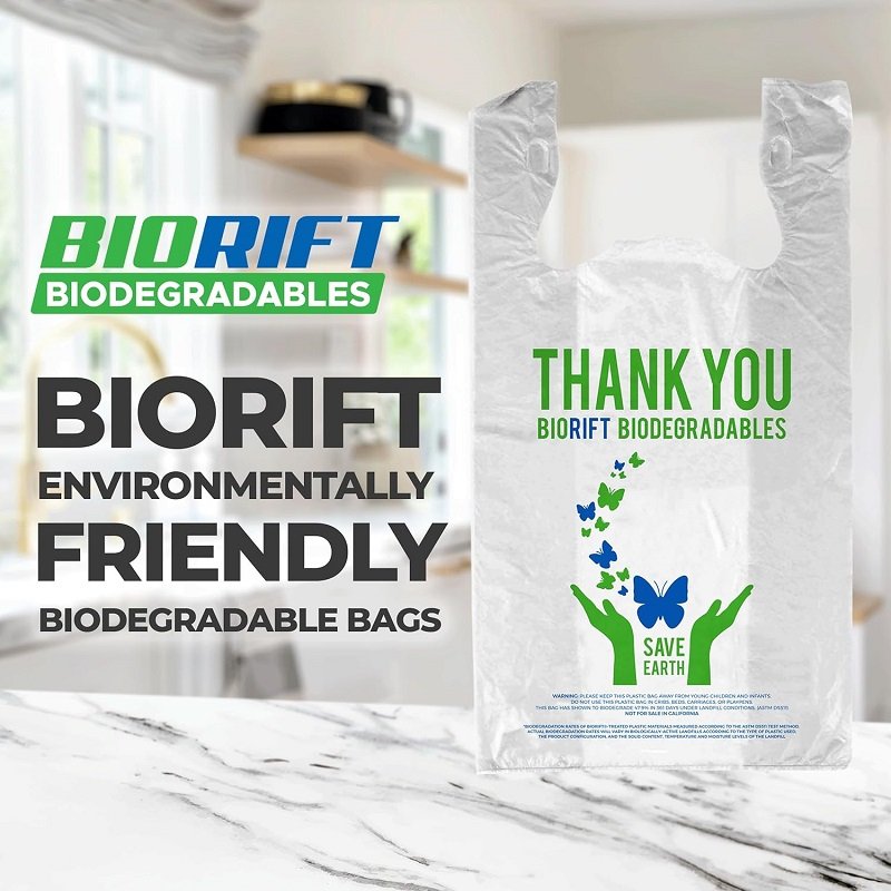 Biodegradable Thank You Bags Extra Thick